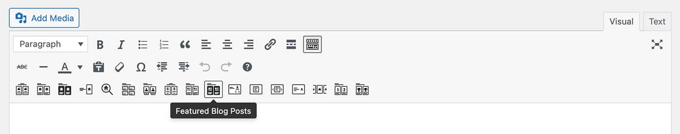 Resideo theme Featured Blog Posts content module toolbar