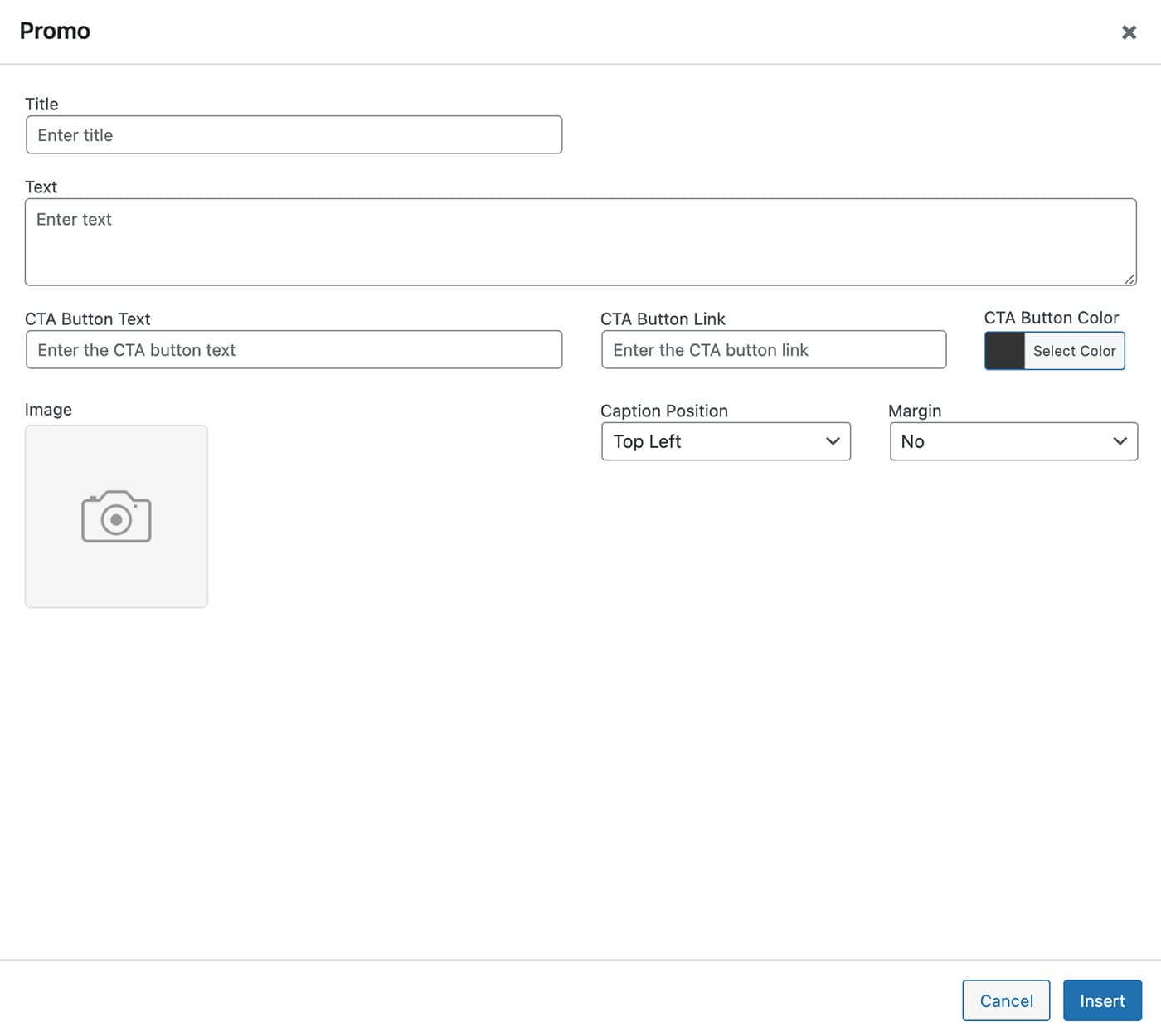 Resideo theme Promo content module options