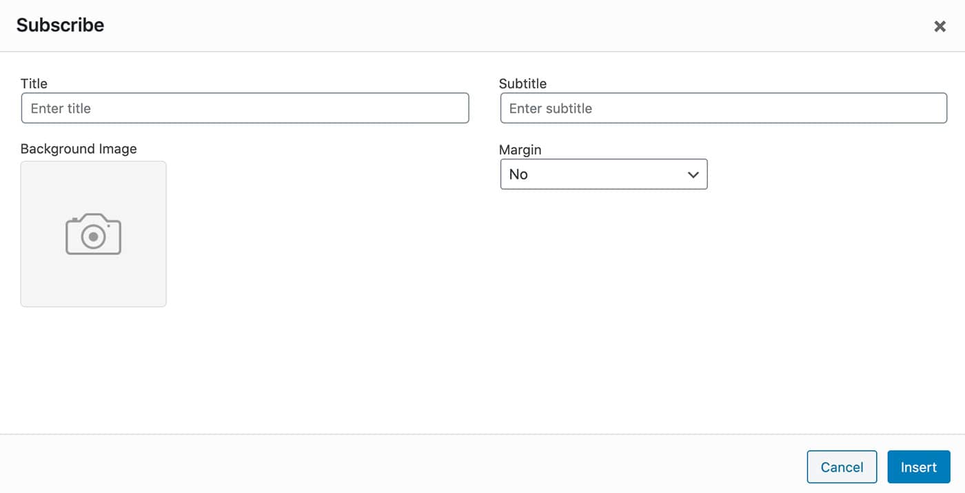 Resideo theme Subscribe content module options