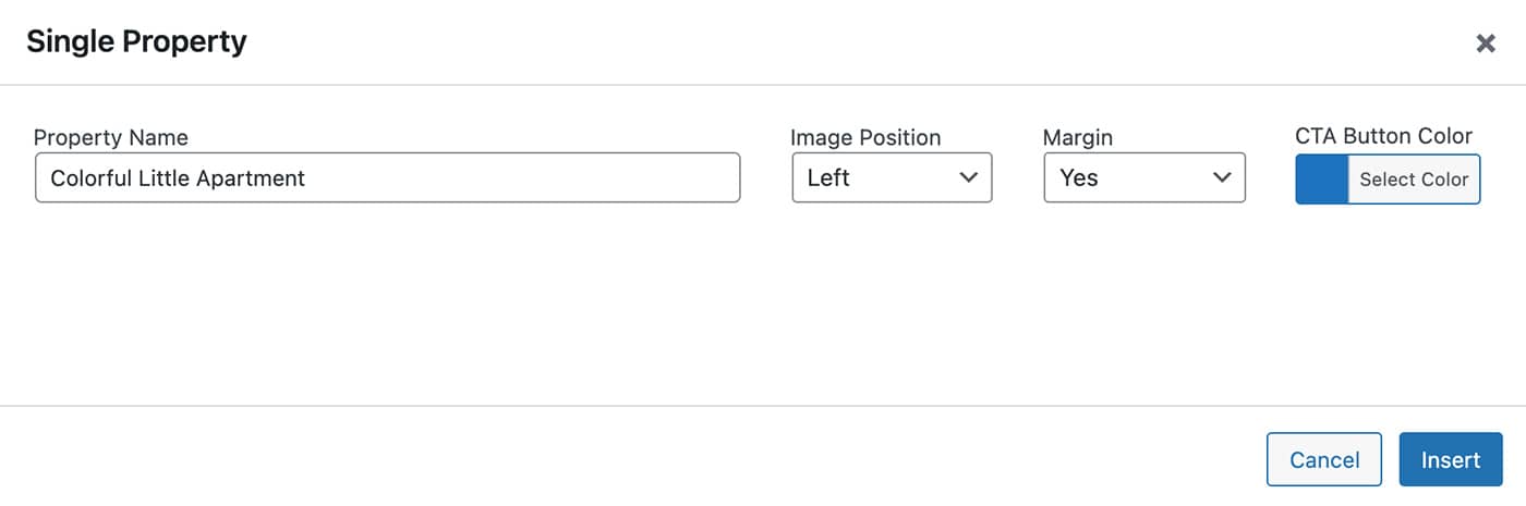 Resideo theme Single Property content module fields