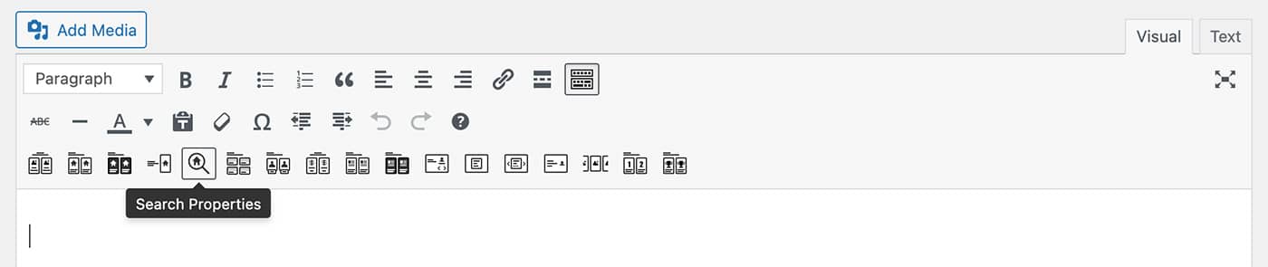 Resideo theme Search Properties content module toolbar