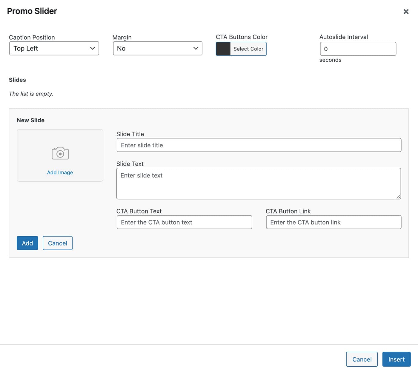 Resideo theme Promo Slider content module New Slide