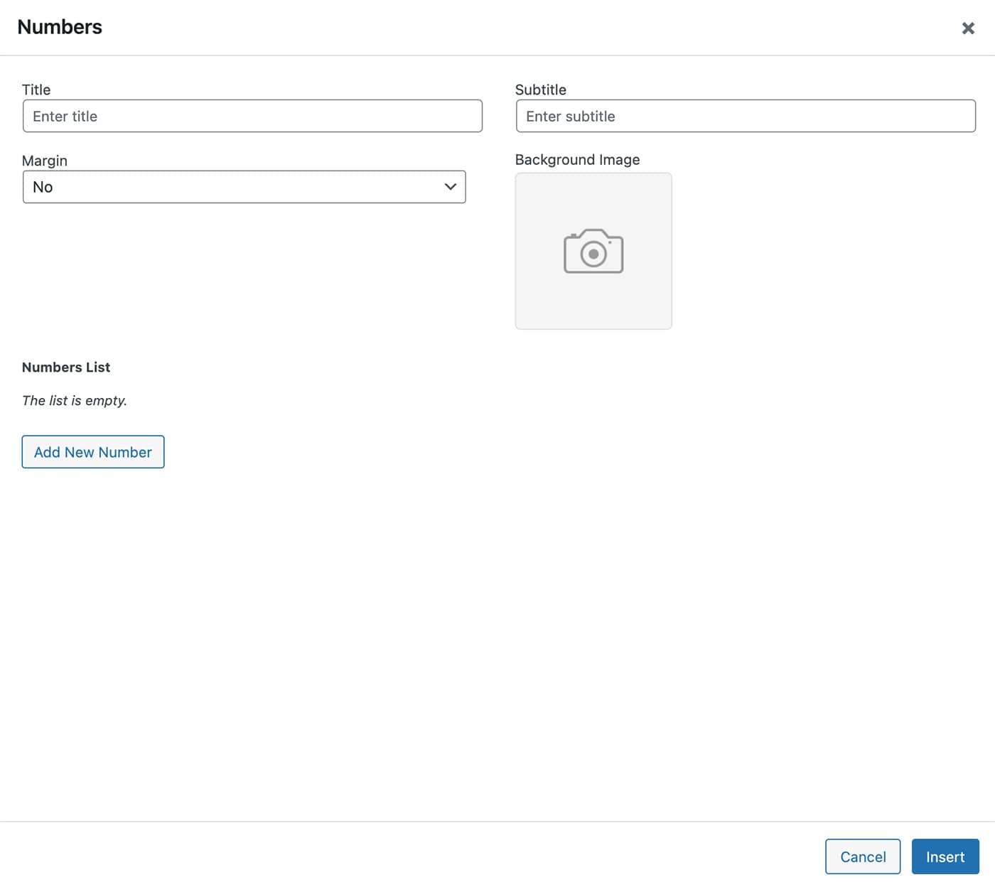 Resideo theme Numbers content module options