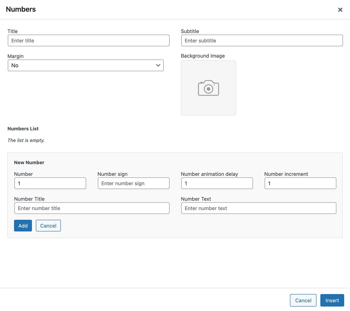 Resideo theme Numbers content module New Number
