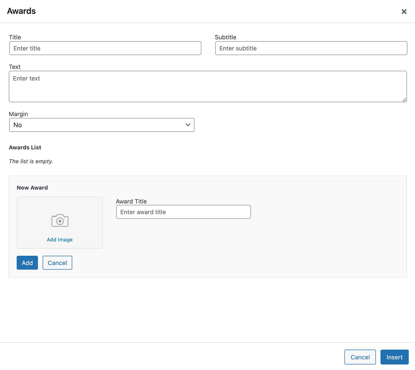Resideo theme Awards content module New Award