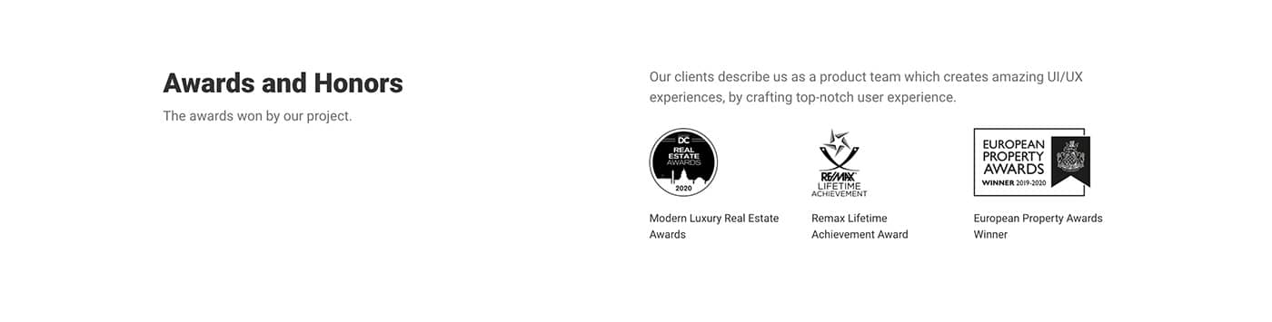 Resideo theme Awards content module front-end