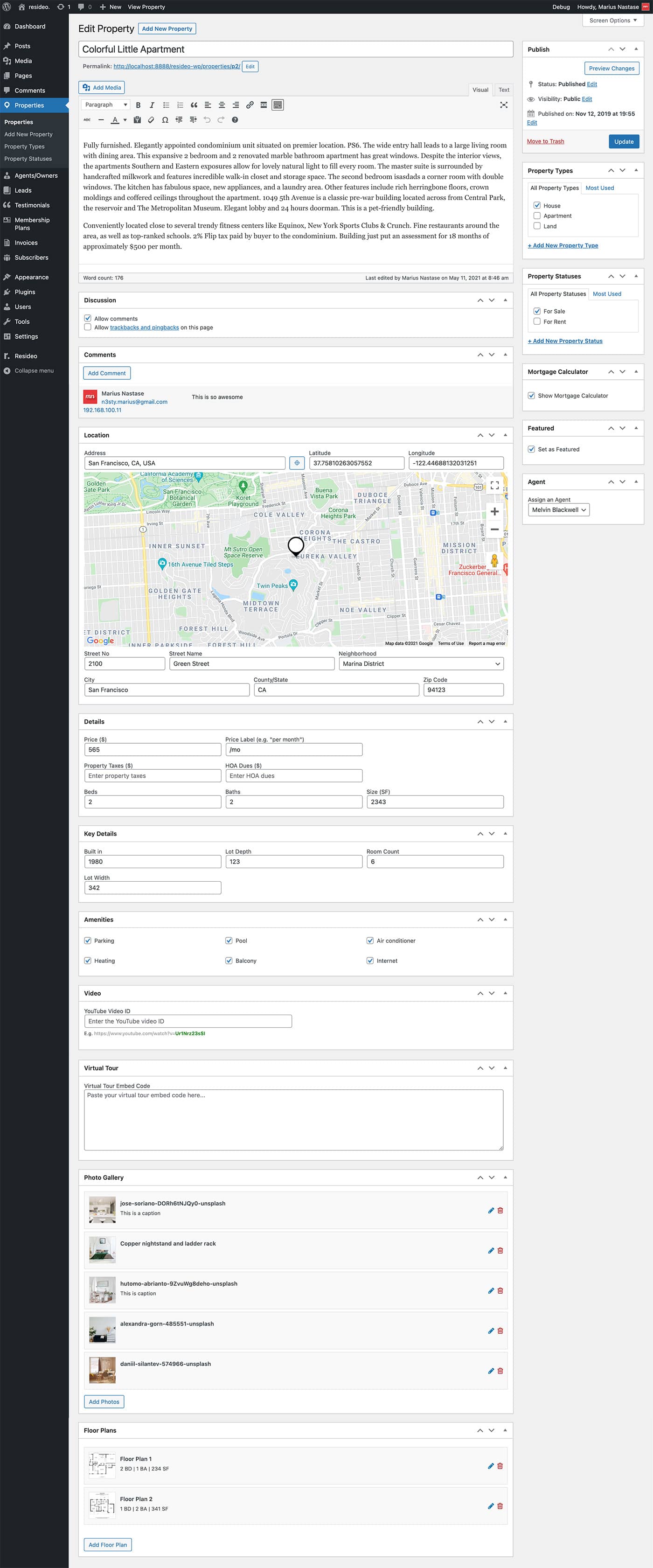 Resideo theme create property