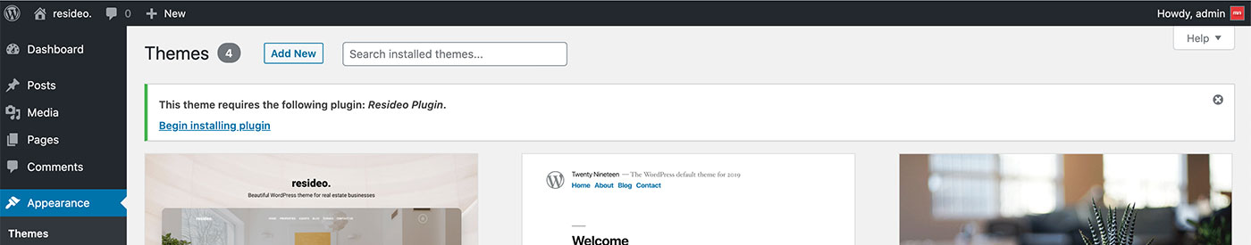 Resideo plugin installation