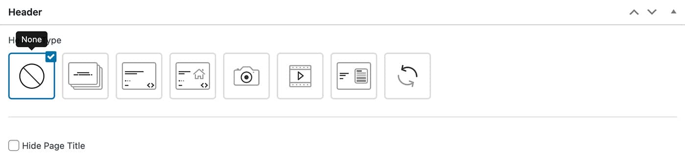 Resideo theme no page header