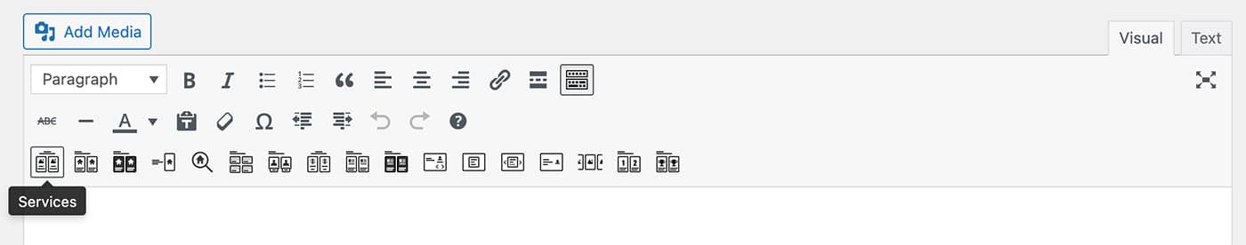 Resideo theme Services content module editor toolbar