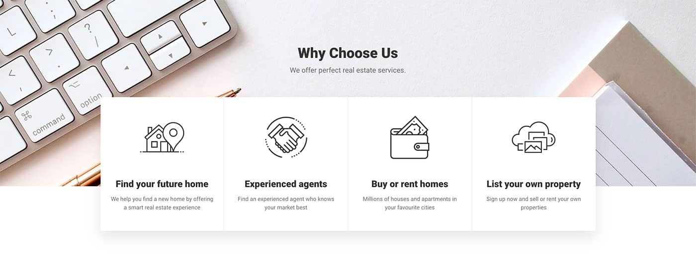 Resideo theme Services content module front-end